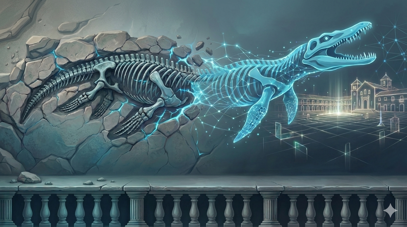 De fósil a ser digital — la transformación del líder IA